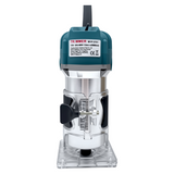 800W High-Power GYOOGJ Woodworking Edge Trimming Machine with 6.35mm Chuck - Professional Carpentry Tool Includes Straight Guide Rail, Guide Rail, and Removal Wrench