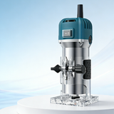 800W High-Power GYOOGJ Woodworking Edge Trimming Machine with 6.35mm Chuck - Professional Carpentry Tool Includes Straight Guide Rail, Guide Rail, and Removal Wrench